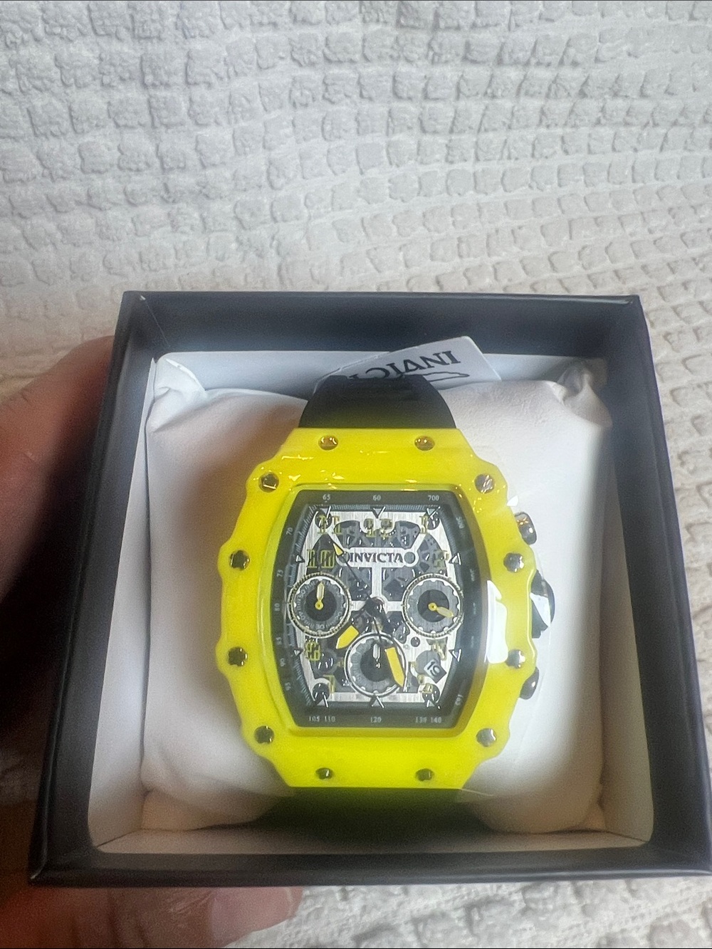 Invicta Yellow and Black Chronograph Watch